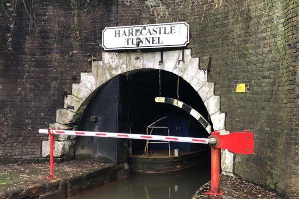 UK Barge going through the harecastle tunnel